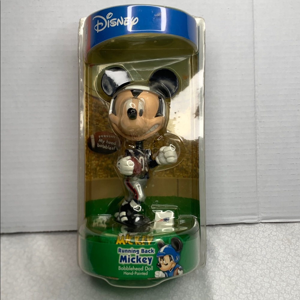 Disney Football New England Patriots Running Back Mickey Mouse Bobblehead NFL